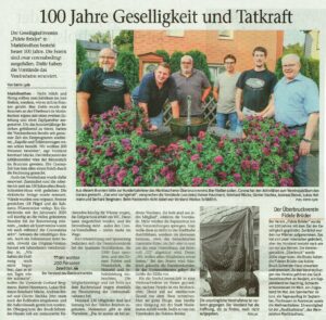 Read more about the article 100 Jahre Geselligkeit und Tatkraft